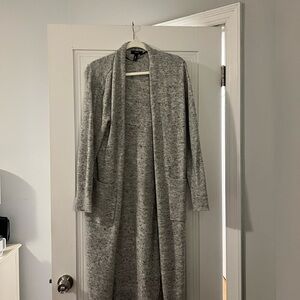 Aqua Light Gray Women's Cardigan